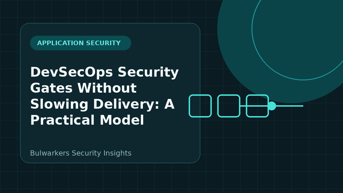 DevSecOps Security Gates Without Slowing Delivery: A Practical Model illustration